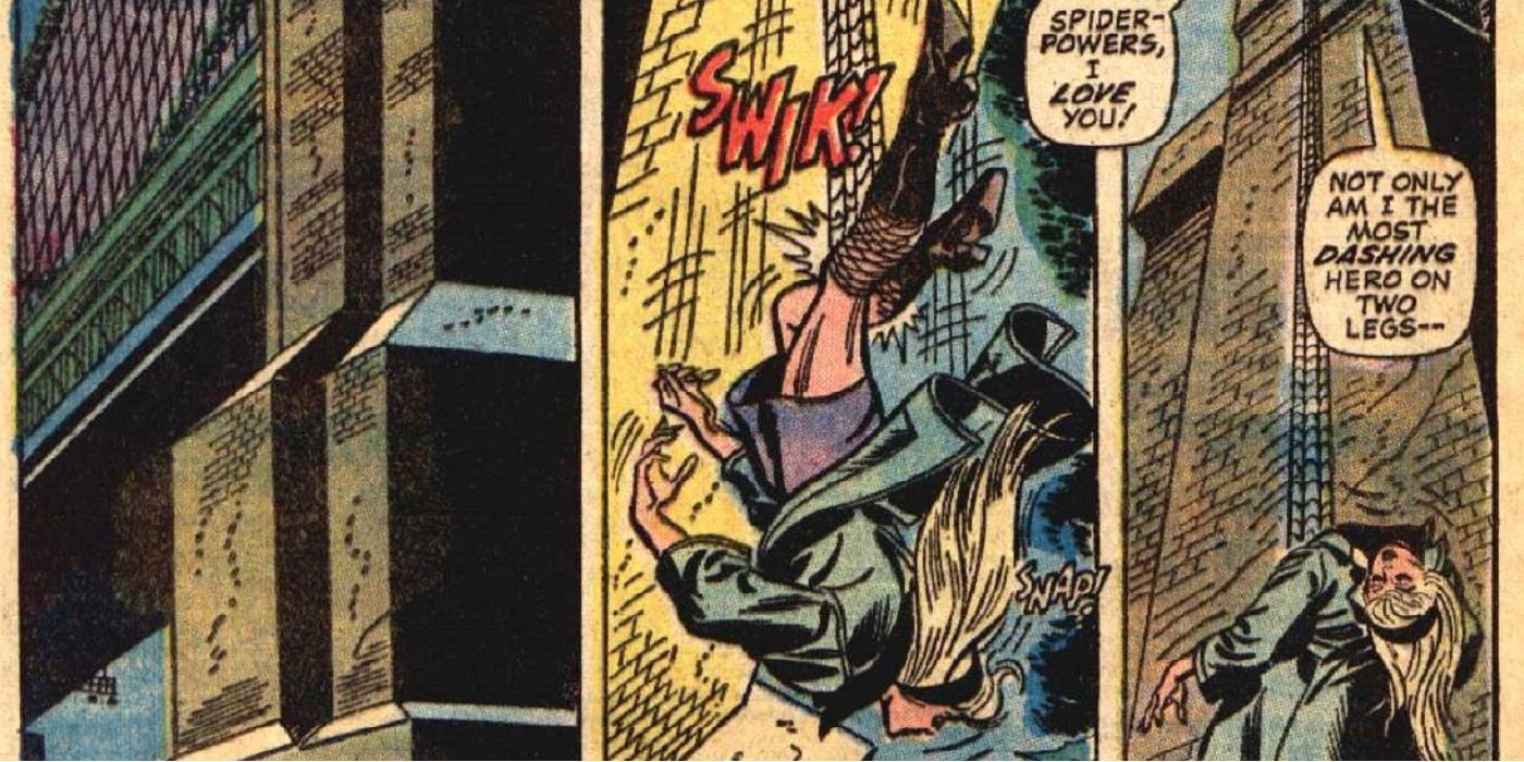 Spider-Man accidentally killing Gwen Stacy's neck