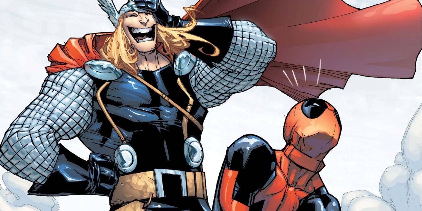 Thor and Deadpool in Marvel Comics.