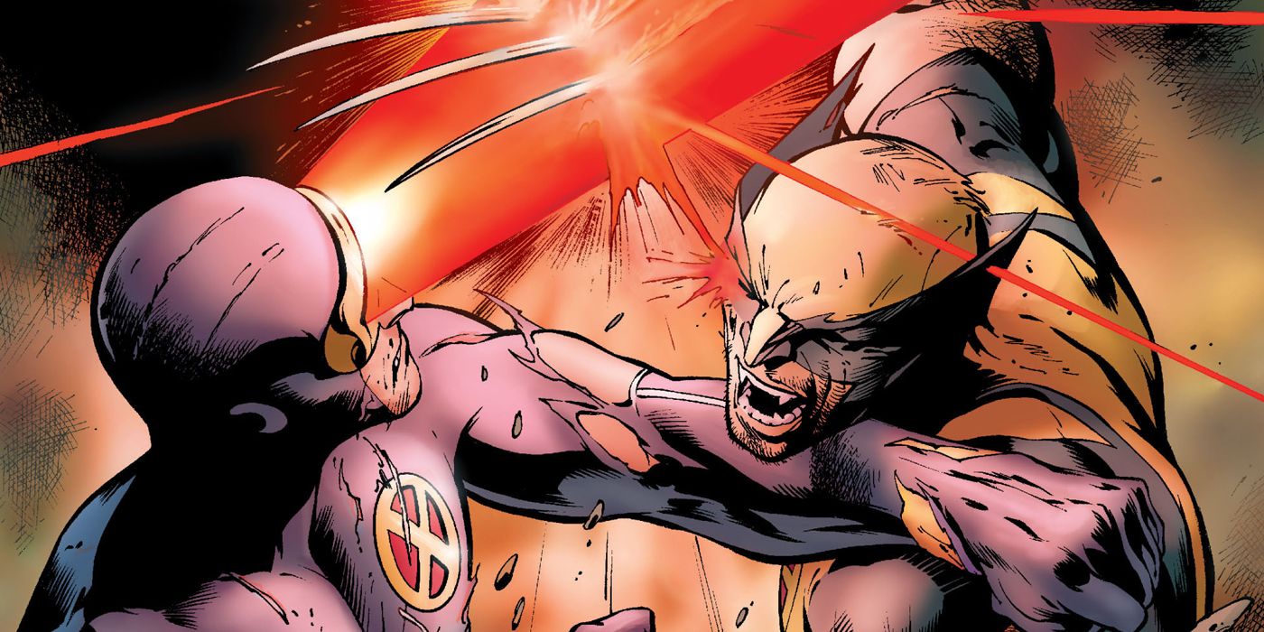 Marvel Comics' Wolverine and Cyclops fighting