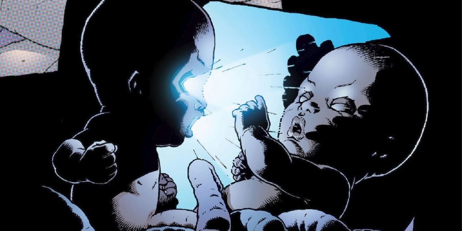 Baby Xavier attacking baby Cassandra Nova