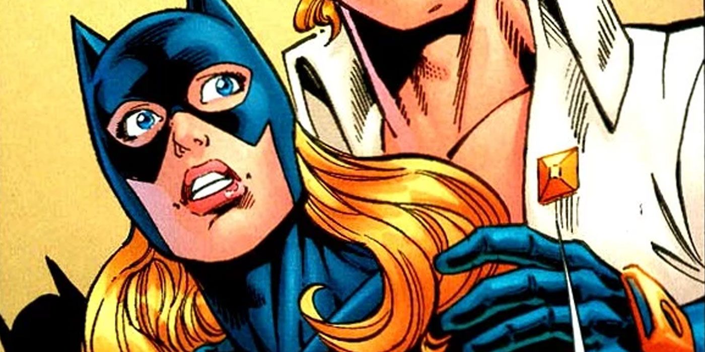 Booster Gold and Goldstar as Batgirl
