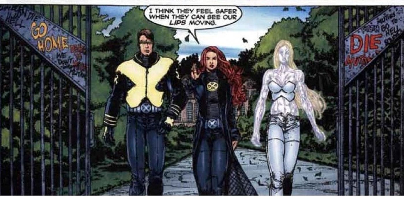 Cyclops Jean Grey Emma Frost Sex in the Bushes in New X-Men 118
