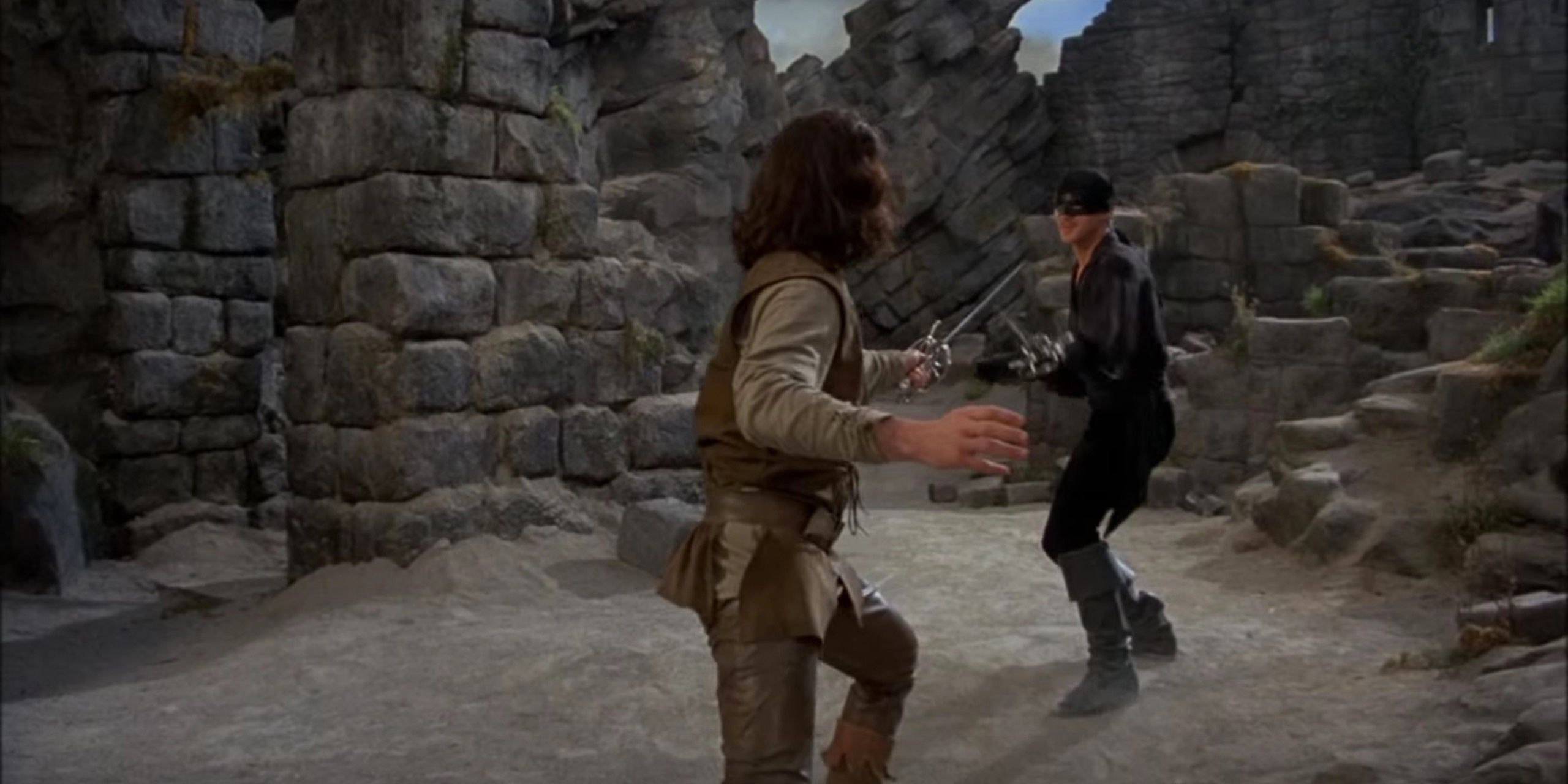 Cary Elwes and Mandy Patinkin swordfightin in The Princess Bride