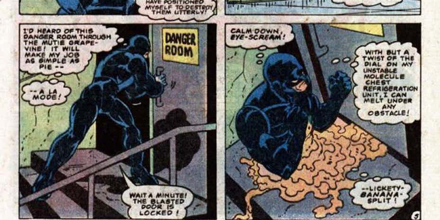 The X-Men villain Eye-Scream making his way into the Danger Room in Marvel Comics