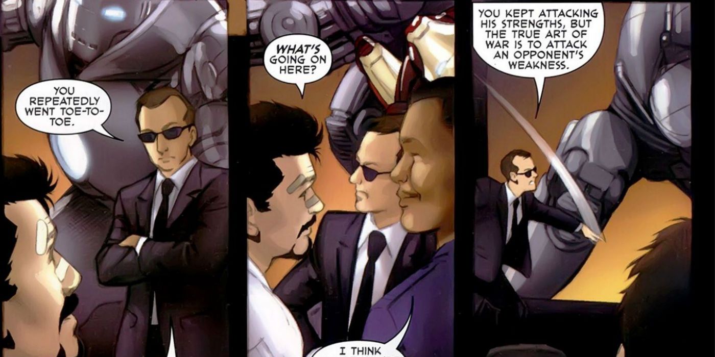 coulson puts Tony Stark in his place