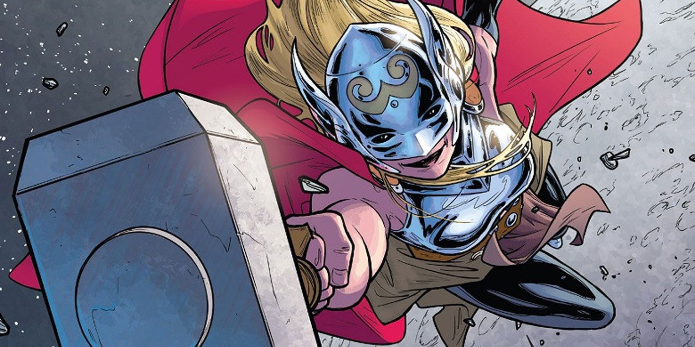 Jane Foster flies through space in The Mighty Thor by Russell Dauterman
