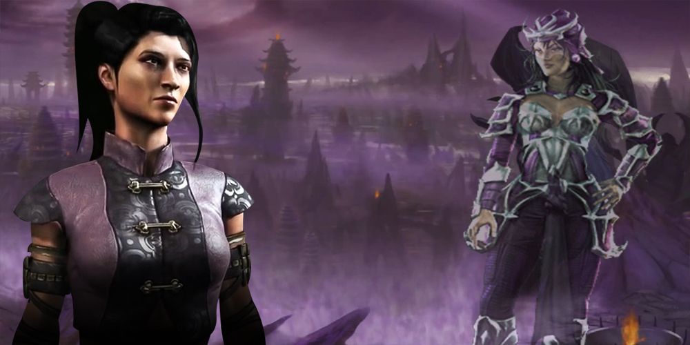 Lei Mei overlooks her youngder self on Outworld Background.