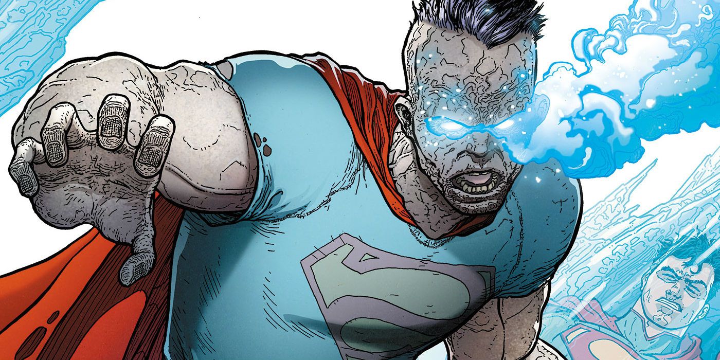 Bizarro in the New 52 firing off his cold vision
