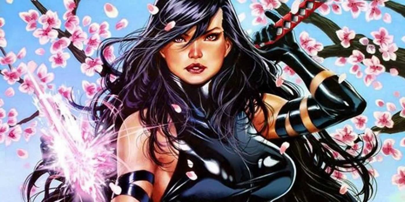 Psylocke with cherry blossoms