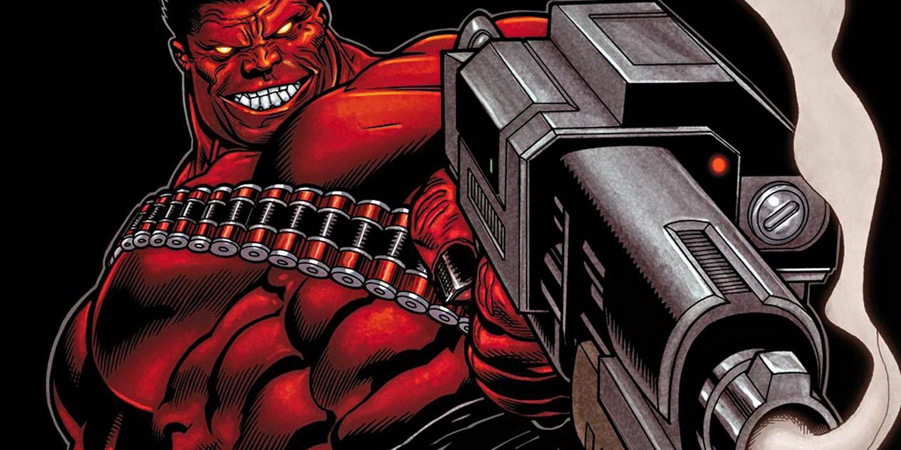 Red Hulk holding a smoking gun