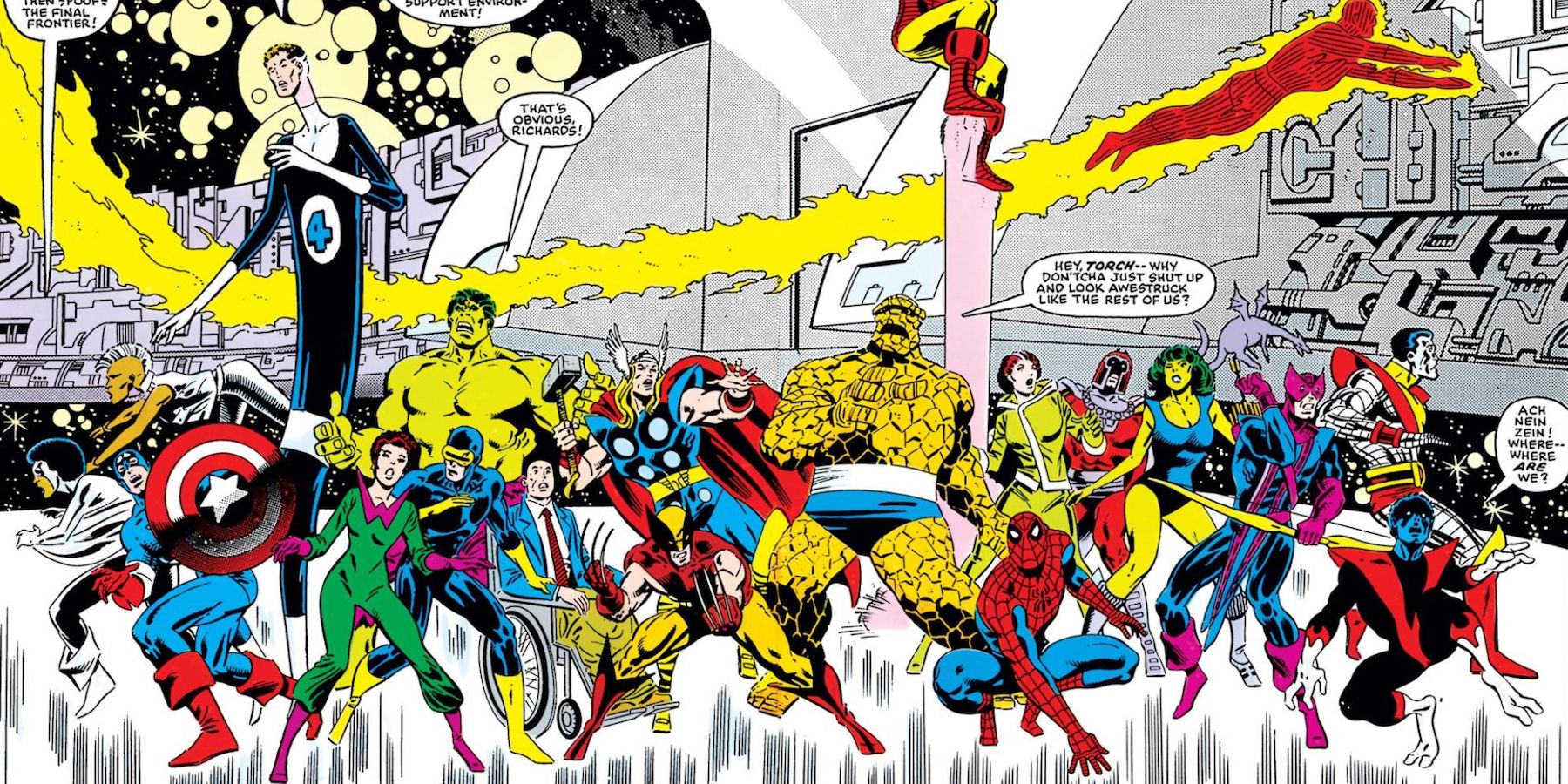 All the heroes impressed into the Beyonder's Secret Wars in Marvel Comics