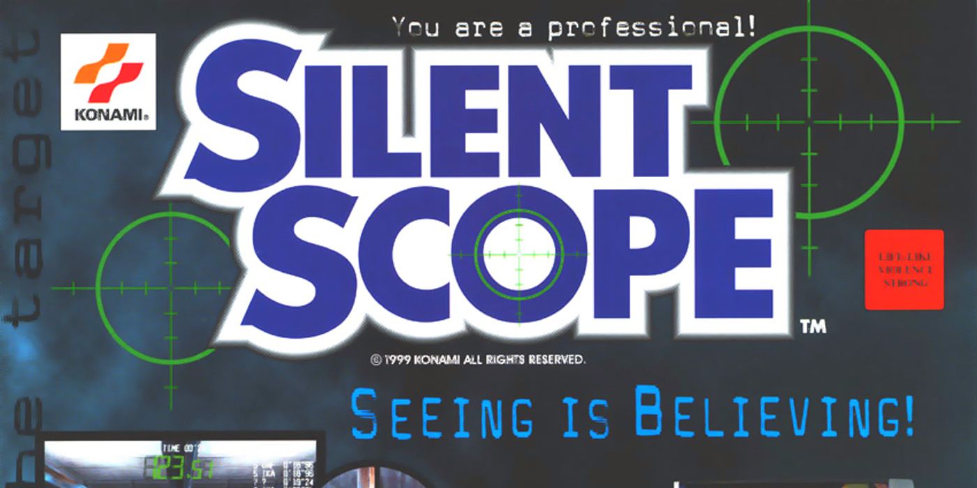 Silent Scope arcade advertisement snippet