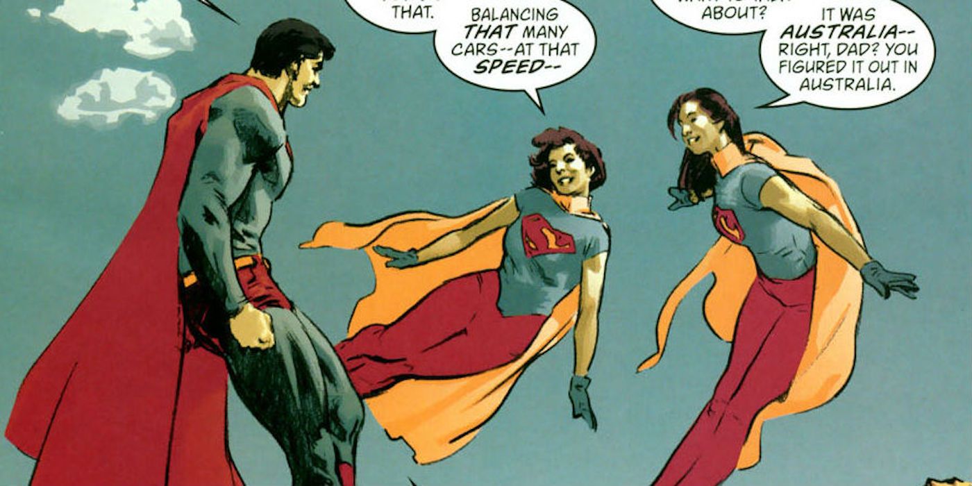 Carol and Jane revealing themselves to their father in Superman: Secret Identity