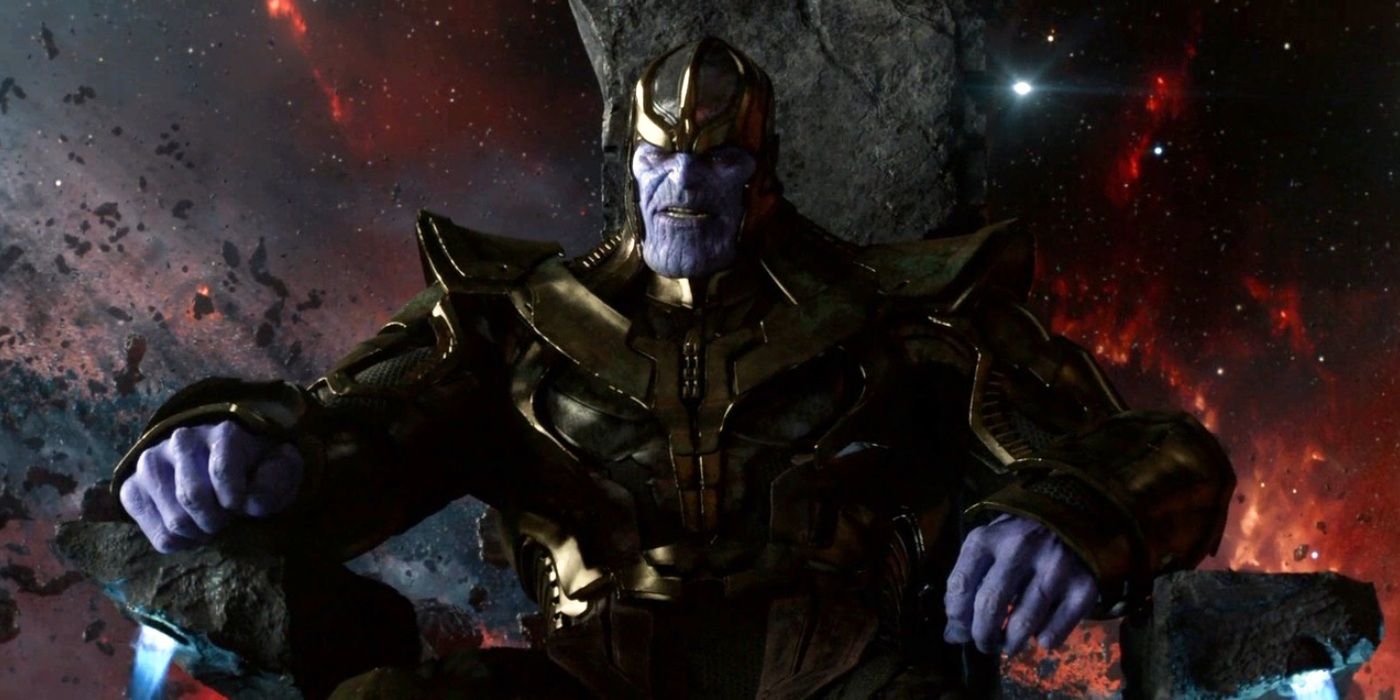 Josh Brolin as Thanos on his throne