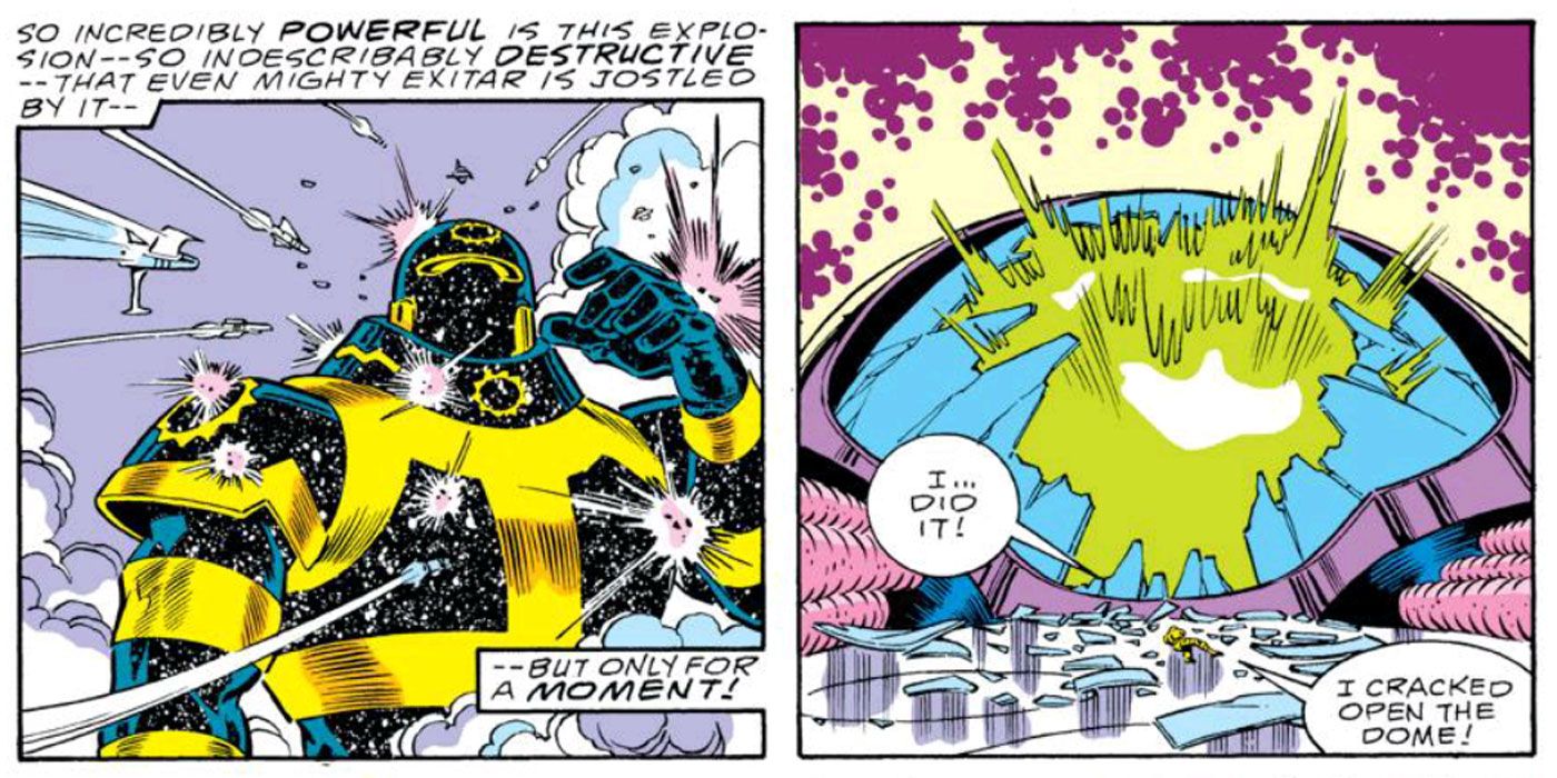 Thor breaks a Celestial's brain in Thor 388