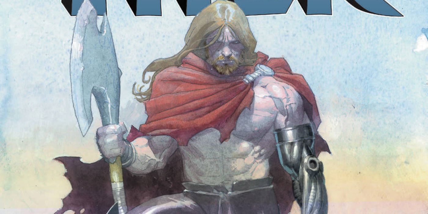 Thor holding Jarnbjorn