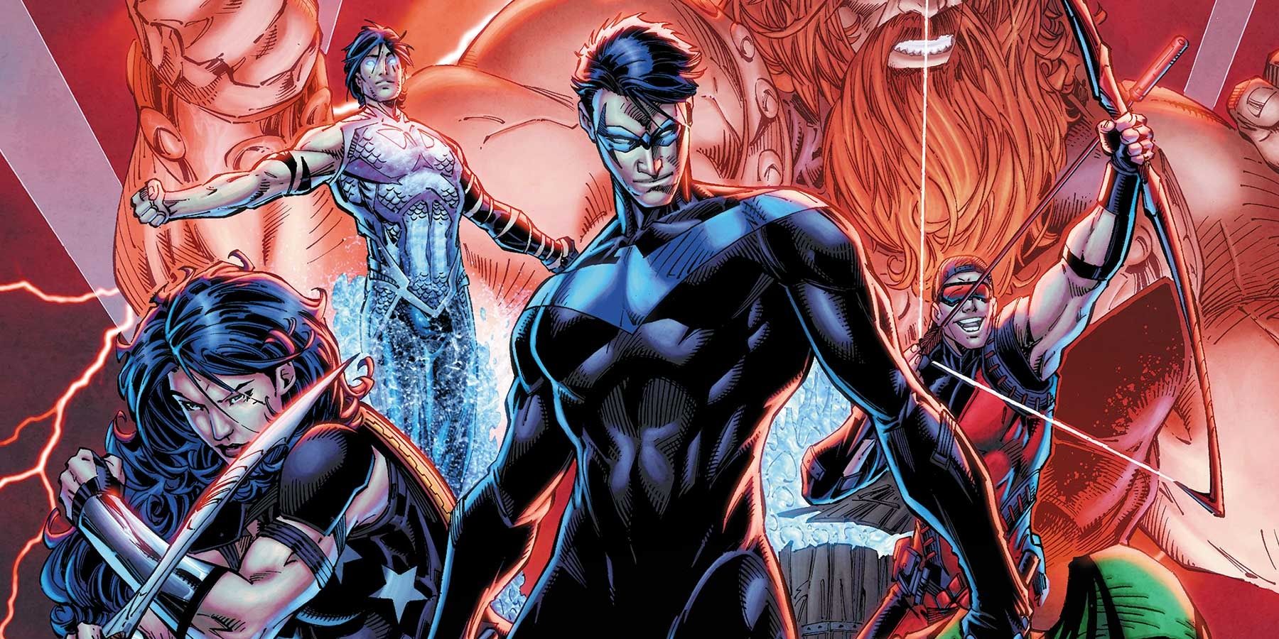 Teen Titans Rebirth: Nightwing and the Titans prepare for battle.