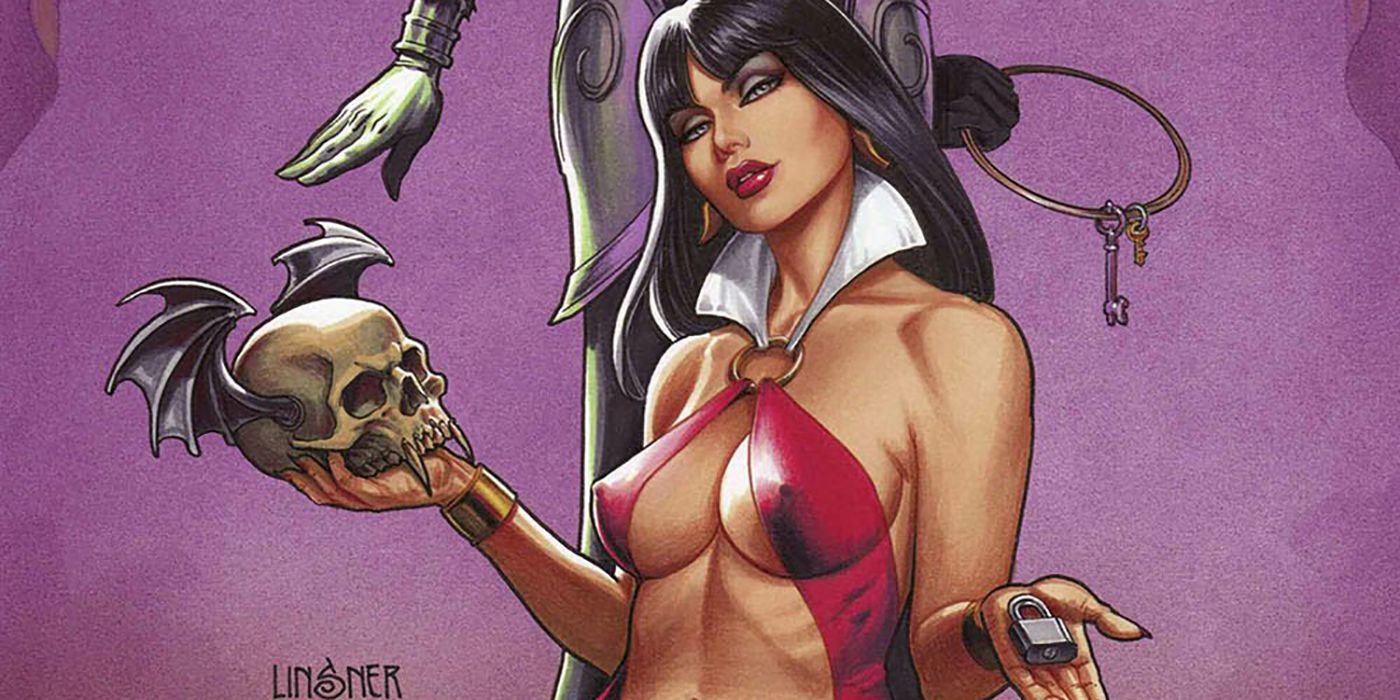 Vampirella Holding Skull