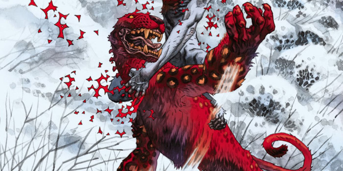 Werejaguar fighting in Hellboy Comics