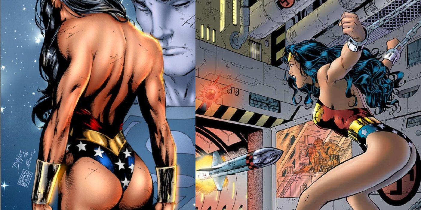 Wonder Woman thong leotard outfit