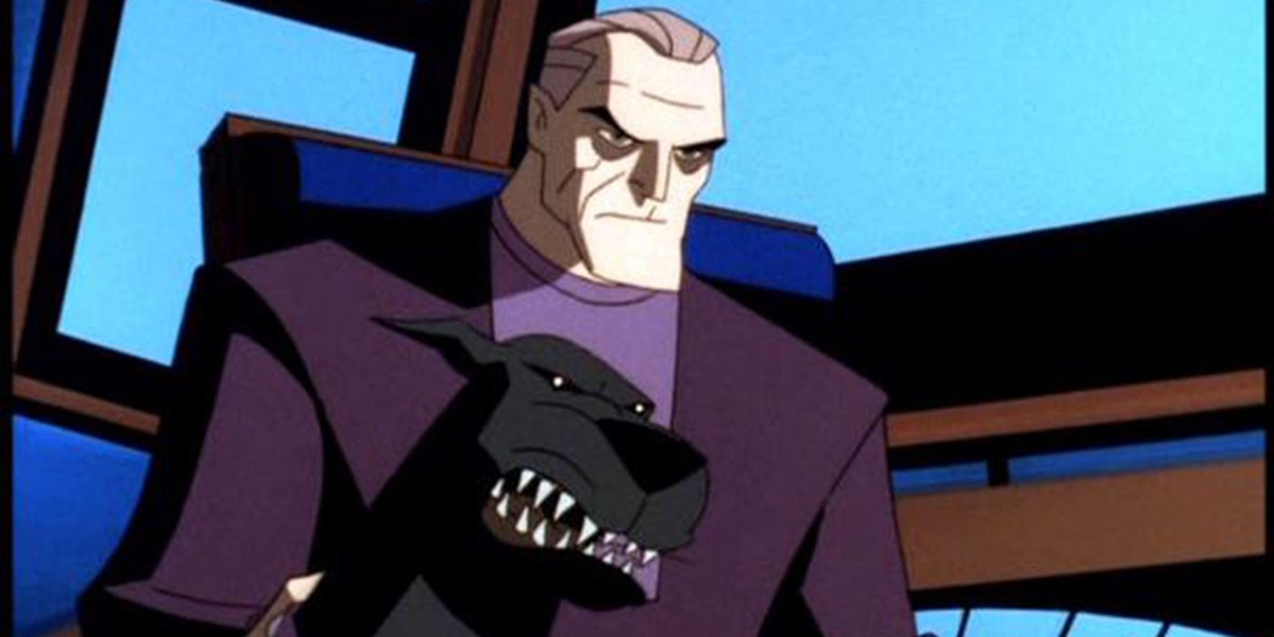 Old Bruce Wayne with his dog, Ace, in Batman Beyond
