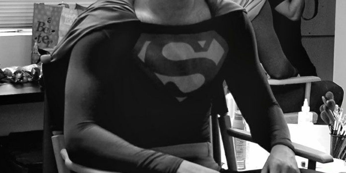 First image of Cavill wearing Reeve's superman costume released