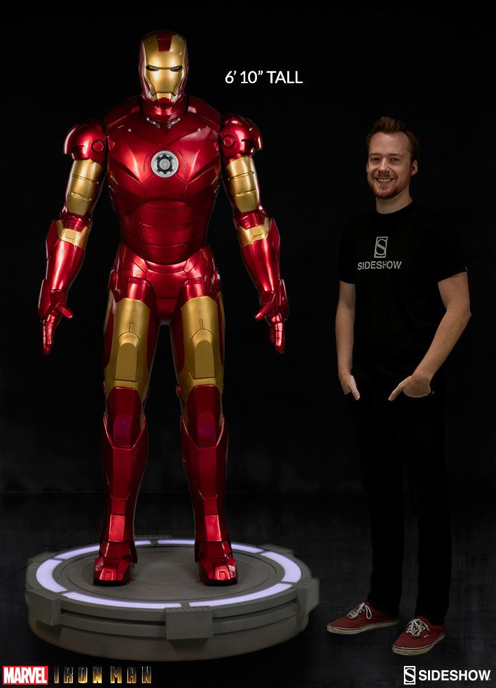 life-size iron man figure