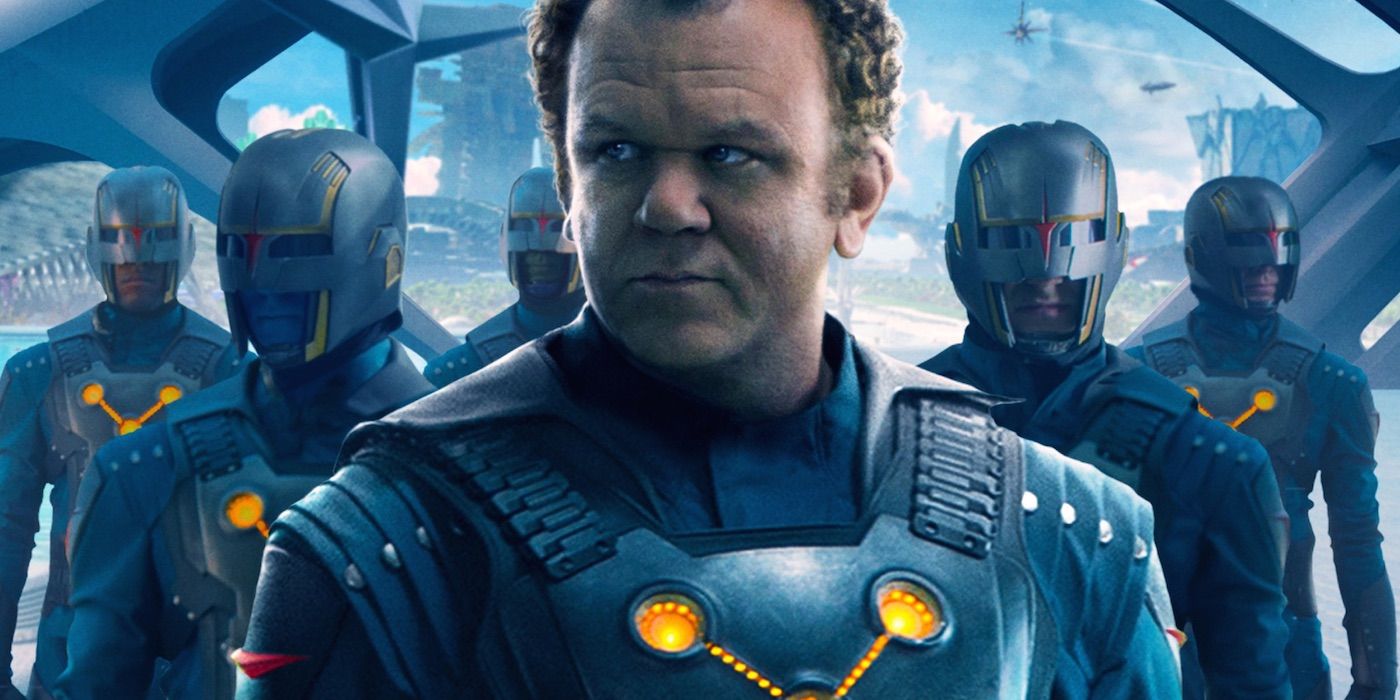 Rhomann Dey with the Nova Corps in Guardians of the Galaxy.