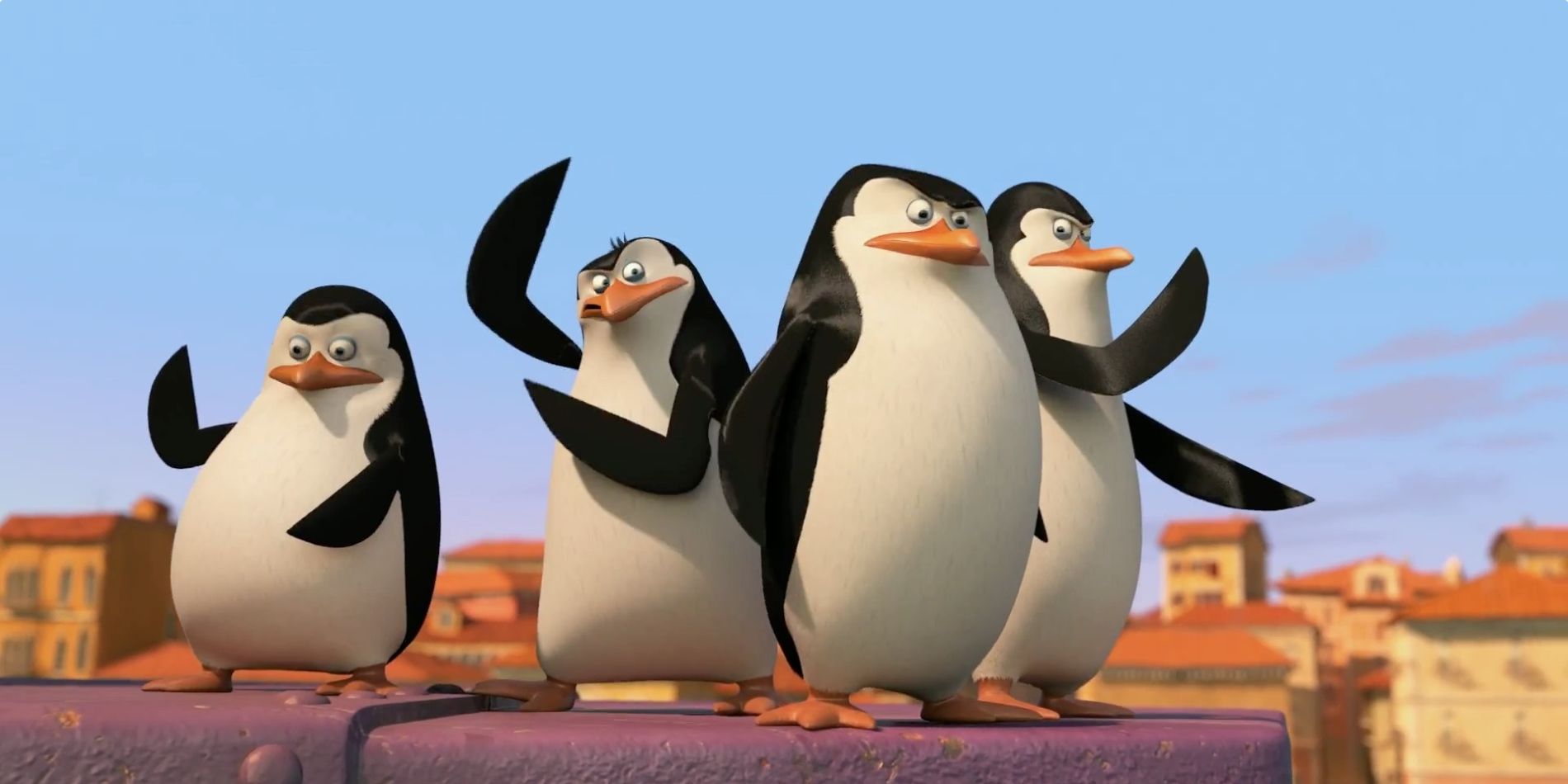 Penguins of Madagascar ready to fight