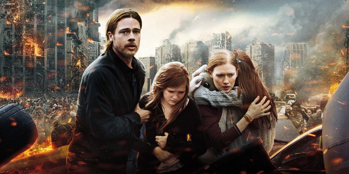 Lane and his family in World War Z