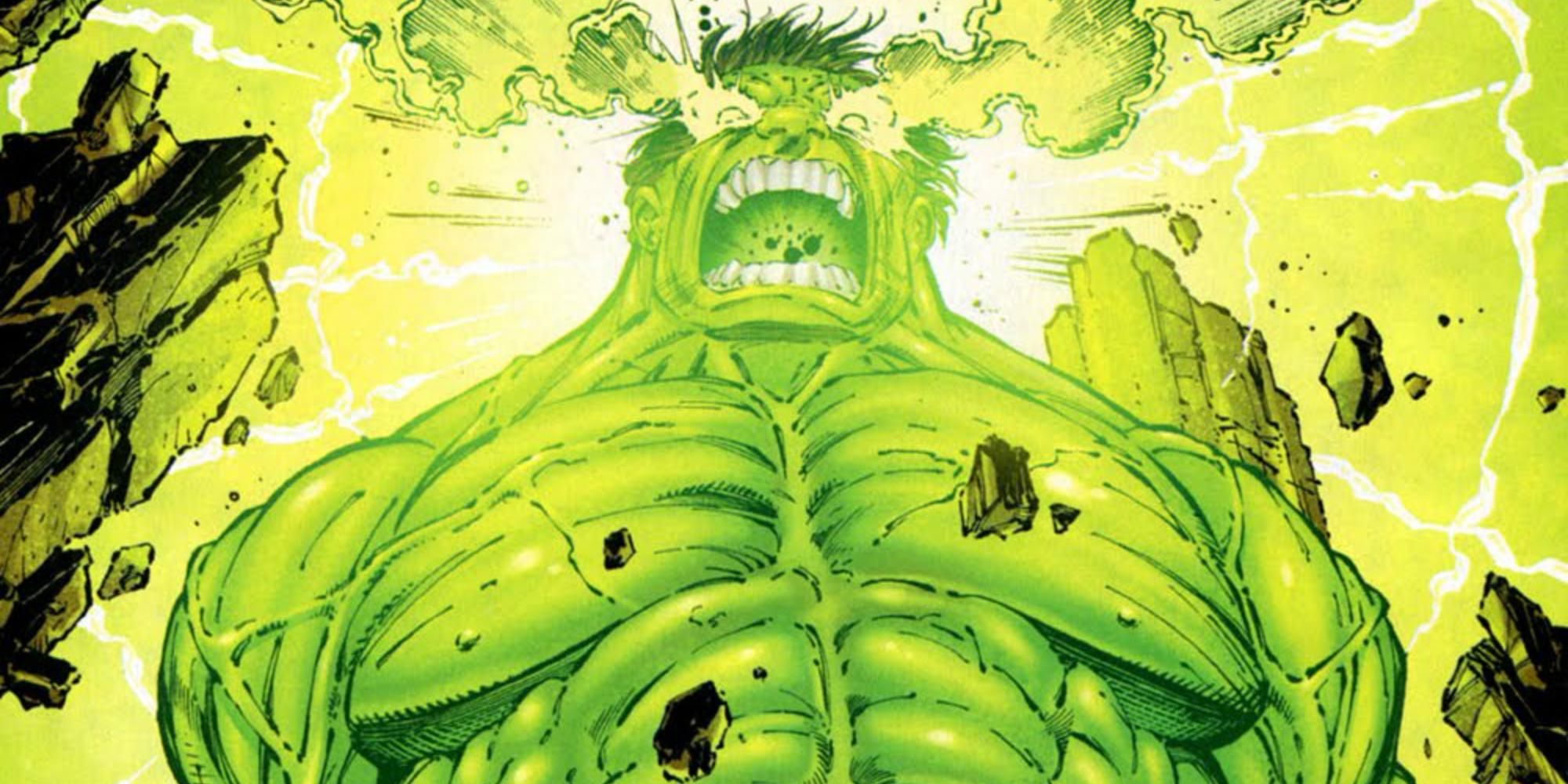 Worldbreaker Hulk explodes with gamma energy in Marvel Comics