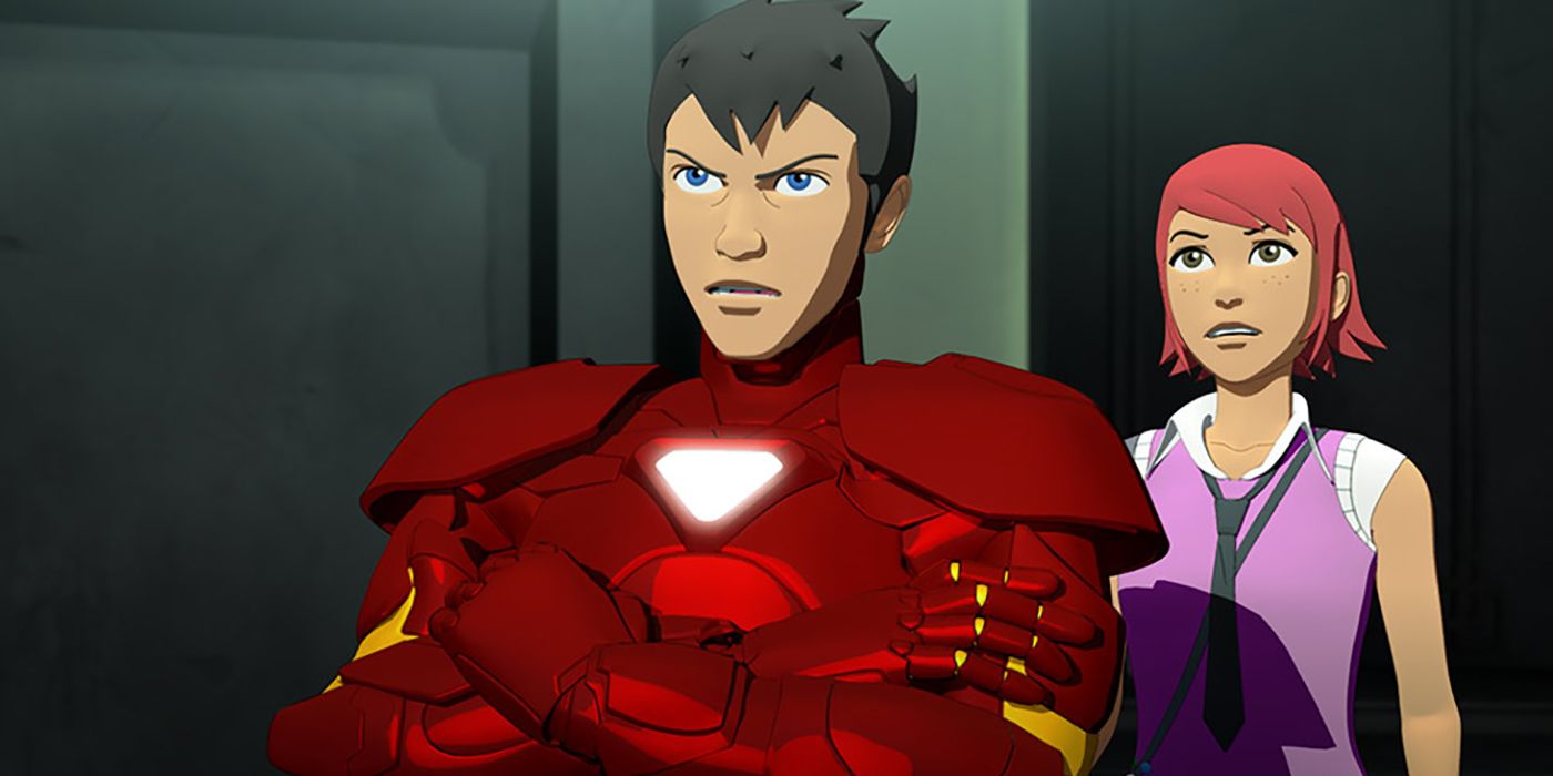 Teenage Tony and Pepper in Iron Man Armored Adventures