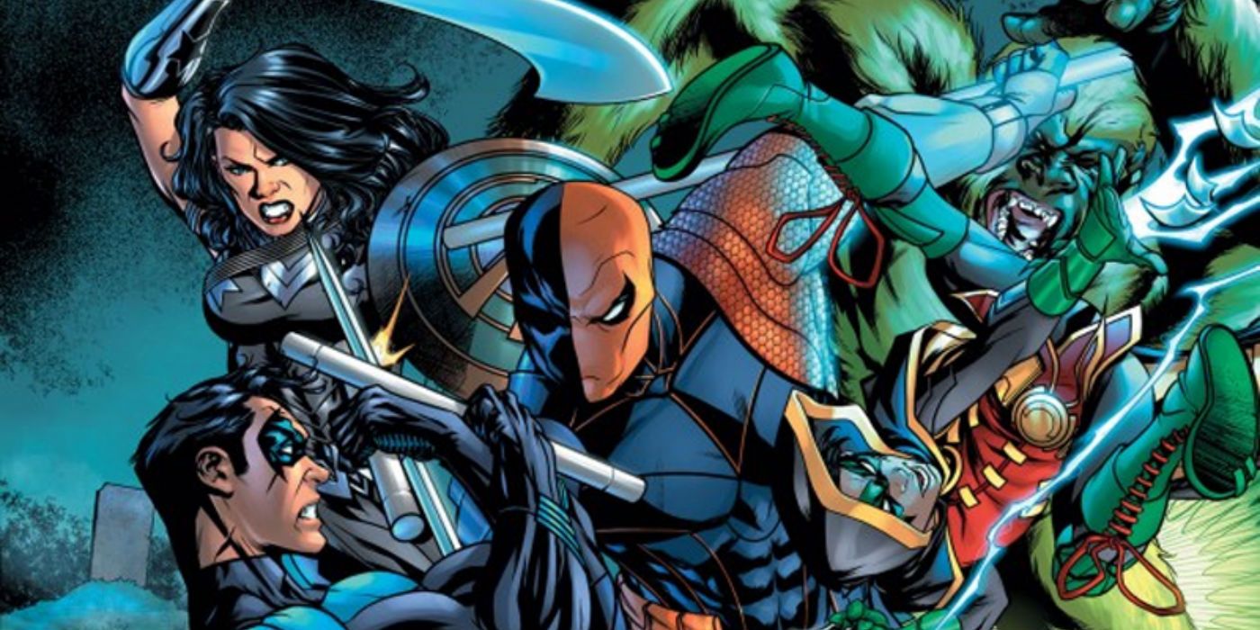 An image of Deathstroke and the Teen Titans.