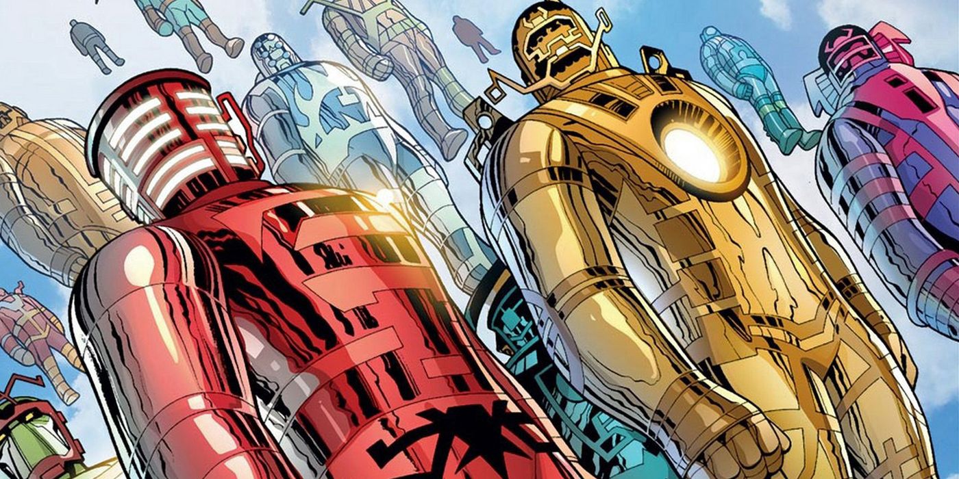 A group of Celestials from Marvel Comics