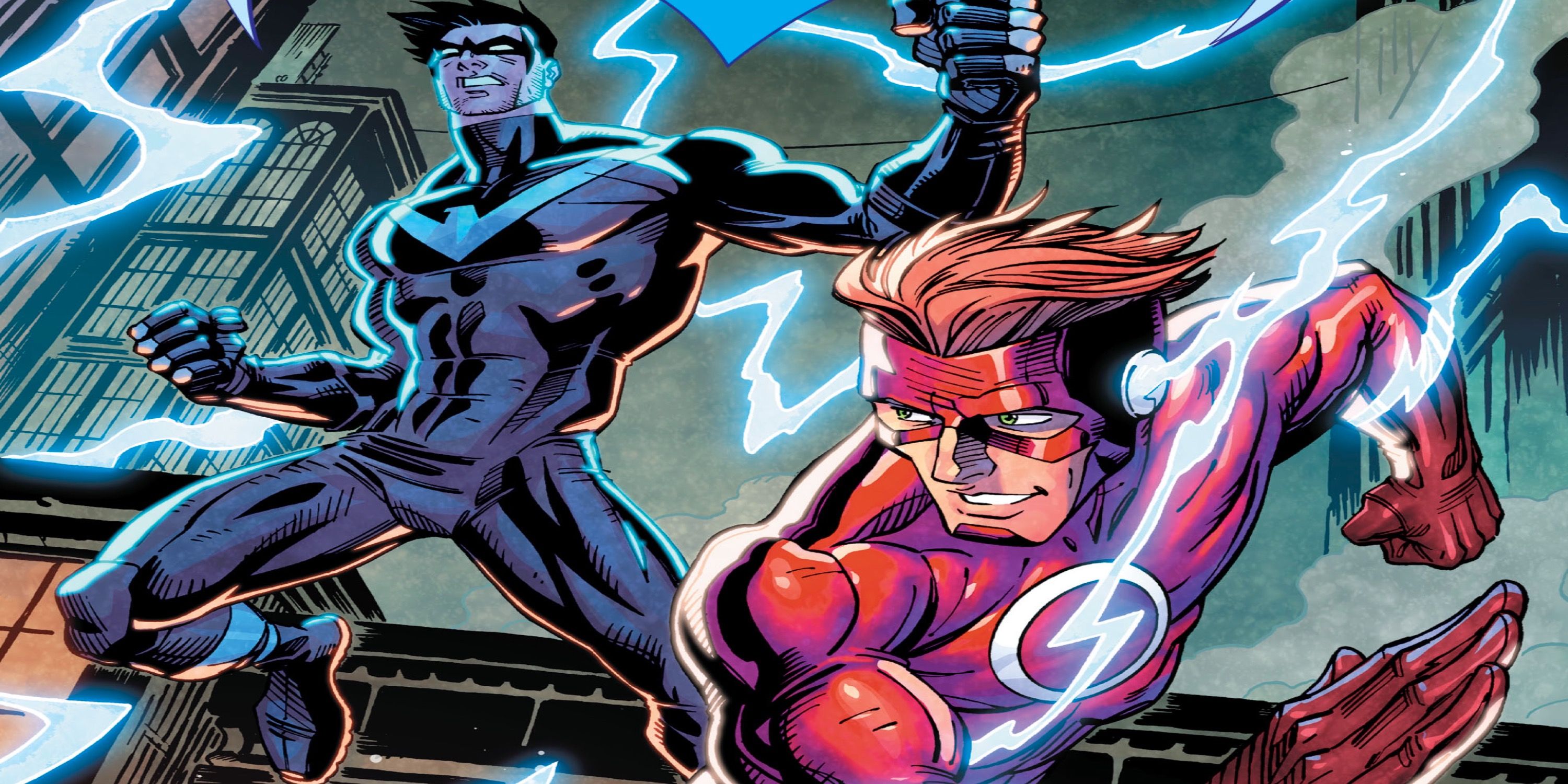 Dick Grayson Nightwing and Wally West Flash