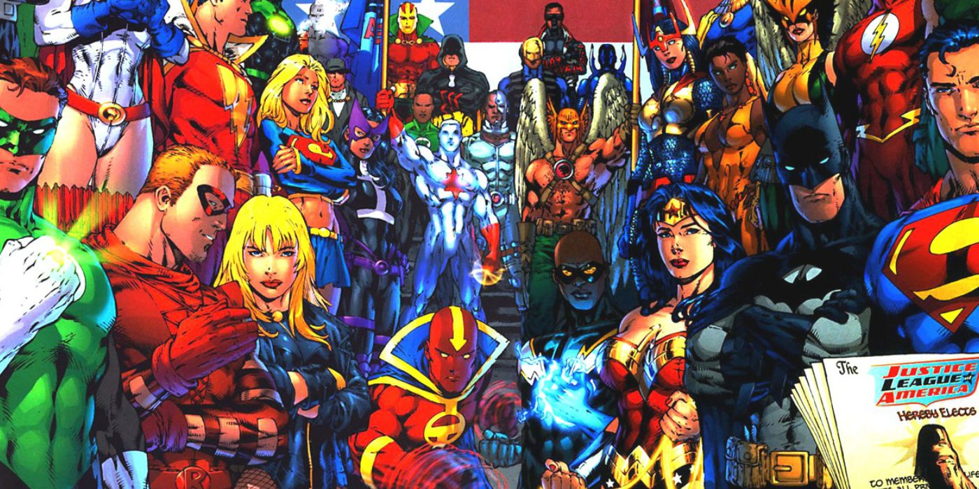 The Justice League of America from DC Comics accepting new members with invitations