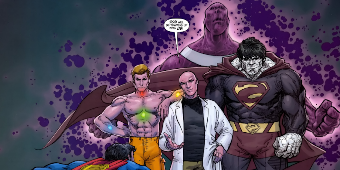 Lex Luthor se junta a Parasita, Homem Kryptonita e Bizarro