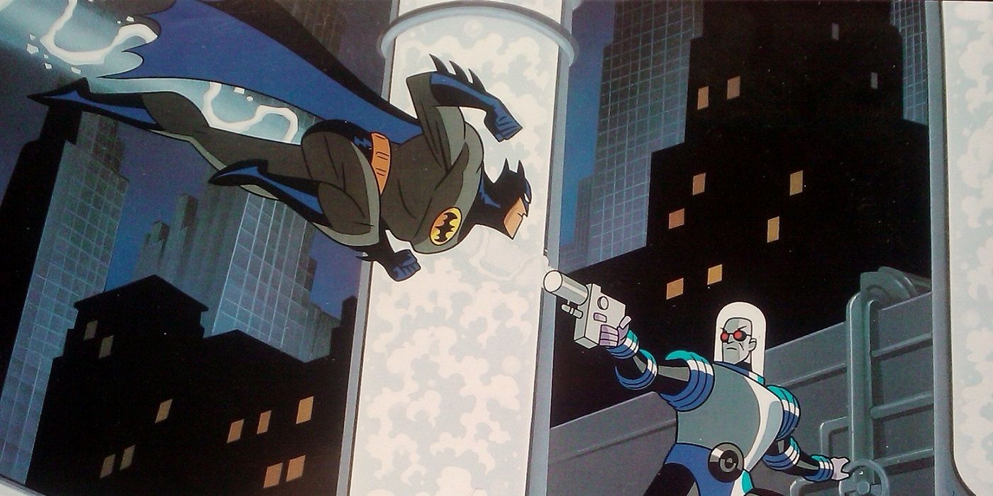 Mr. Freeze Batman fighting Animated Series