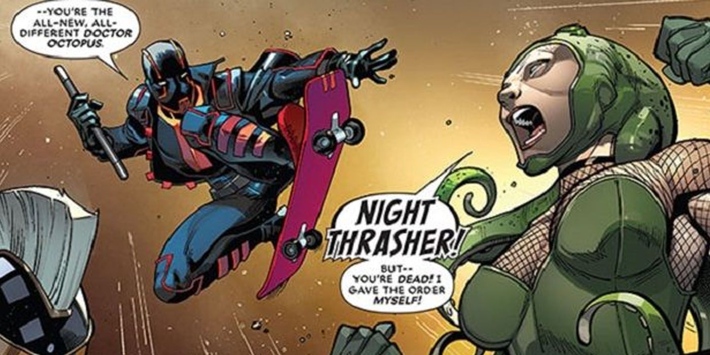Night Thrasher on the attack in Marvel Comics