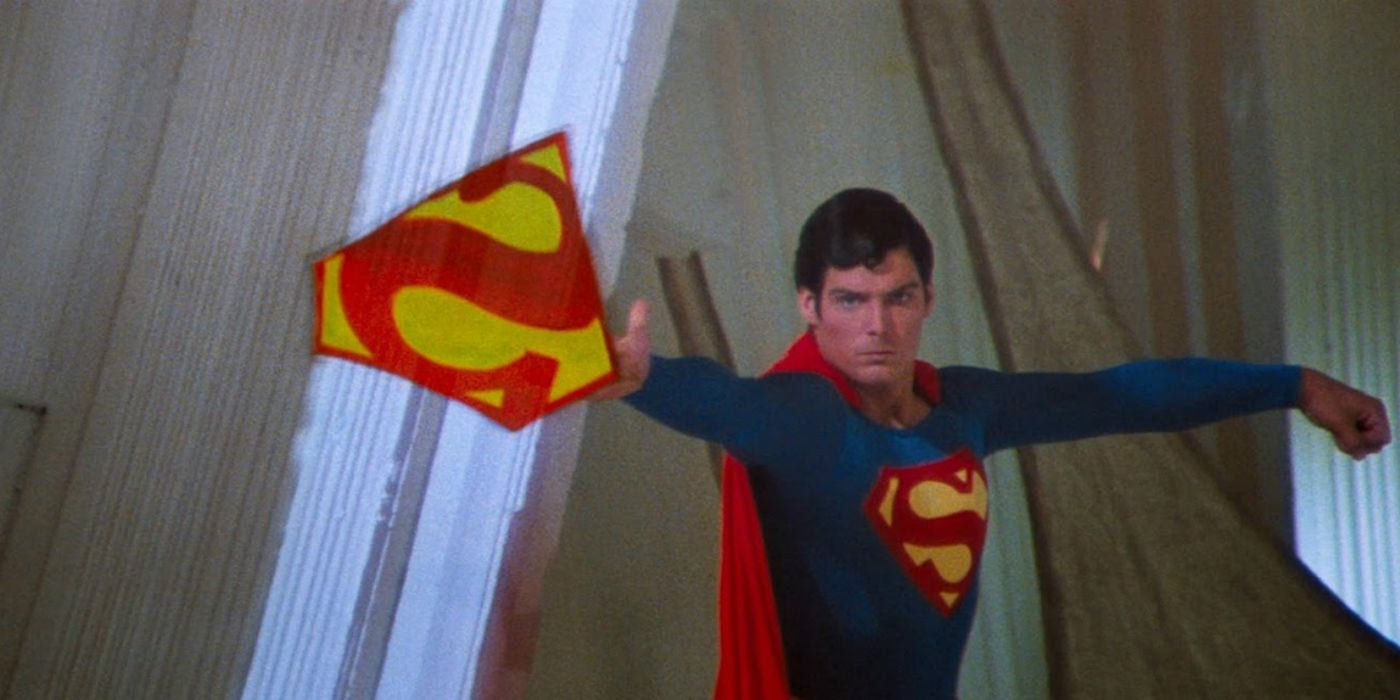 Superman II shield throw