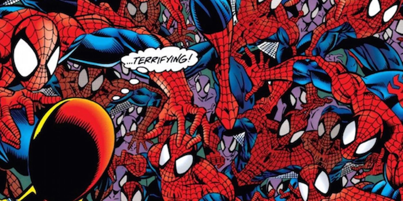 Ben Reilly discovers a mass of Spider-Man clones. 