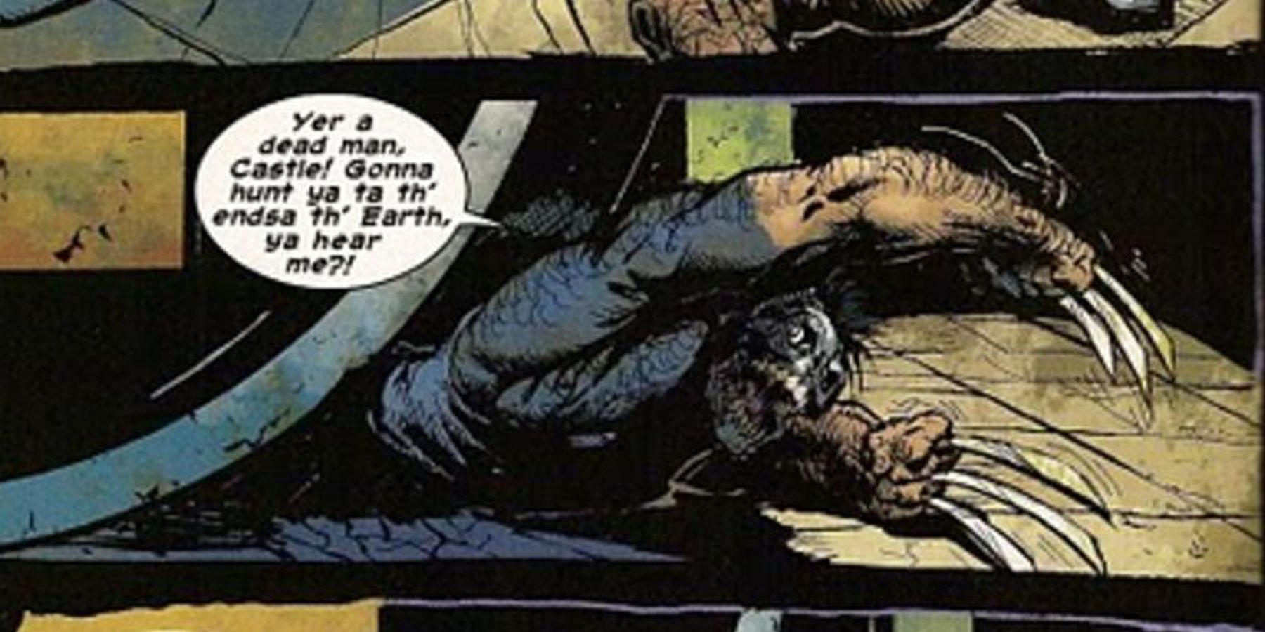 The Punisher Flattens WOlverine With A Steam Roller
