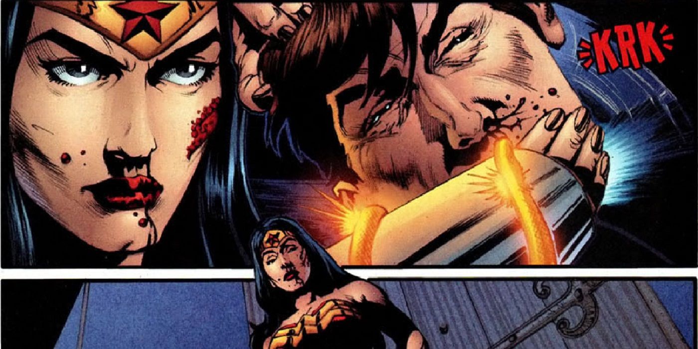 Wonder Woman kills Maxwell Lord in Infinite Crisis