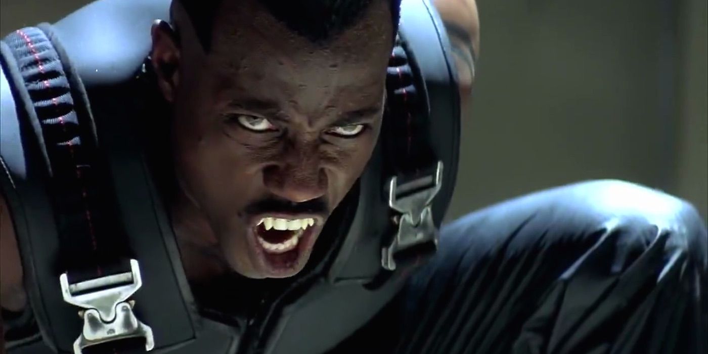 Wesley Snipes as Blade in the live-action Blade movie