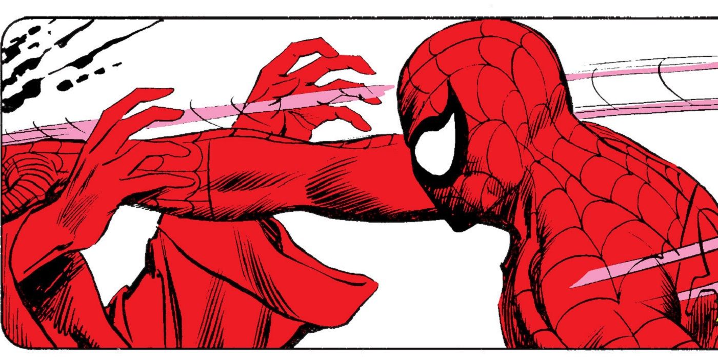 Spider-Man punches Agent Charlemagne