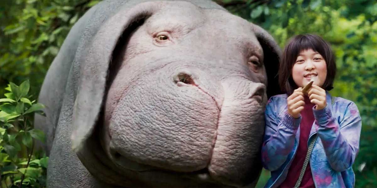 Okja and Mija together in the forest
