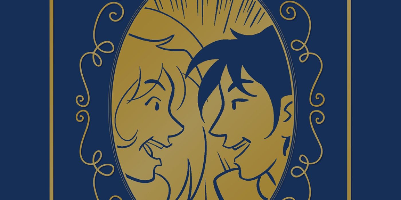 Annie and Nibbil smile at each other on the comic cover for Small Favors