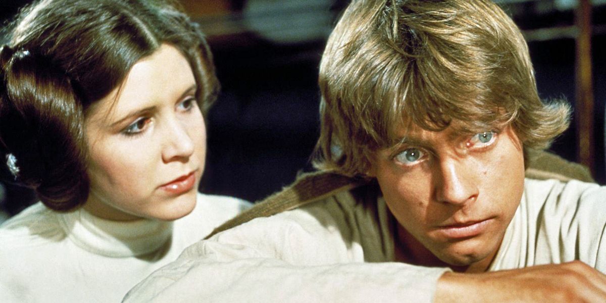 carrie fisher and mark hamill in star wars