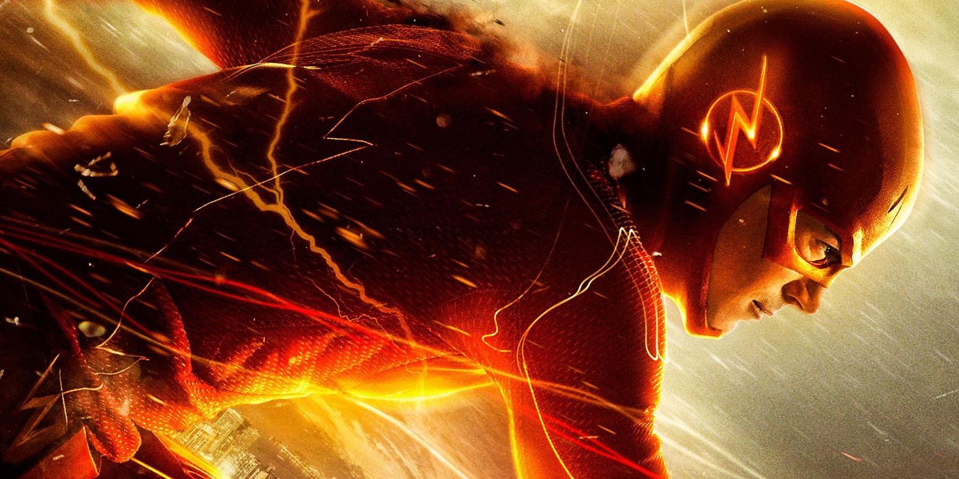 Barry Allen runs in a promotional poster for CW's The Flash