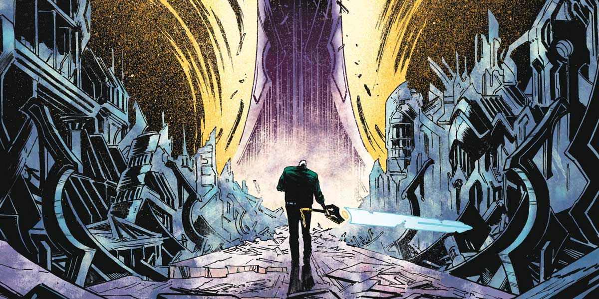 God Country #6 comic art of a man holding a giant sword